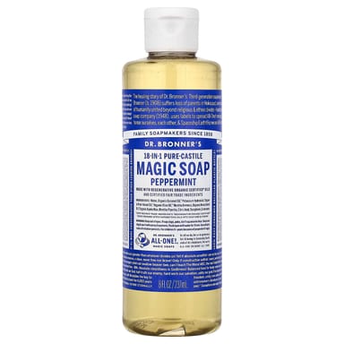 Мыло Dr. Bronner's, 8 fl oz (237 ml), мятное