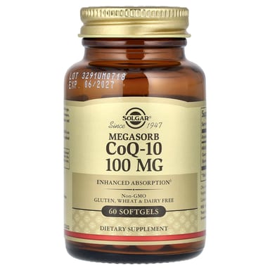 Коэнзим Q10 Solgar Megasorb, 100 мг, 60 мягких капсул
