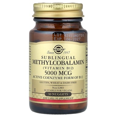 Метил B12 Solgar Sublingual (Vitamin ), оттенок 30 Nuggets, 5000 мкг