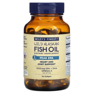 Рыбий жир Wiley's Finest Wild Alaskan Peak EPA, 60 мягких капсул