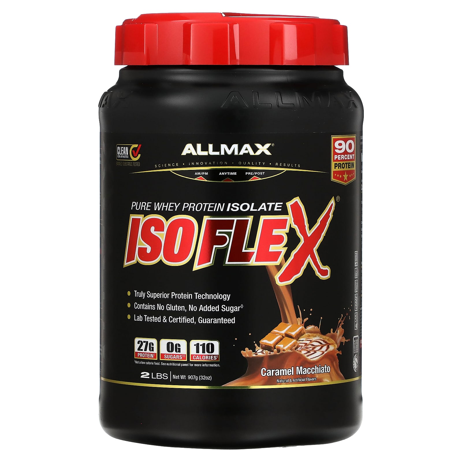Сывороточный протеин ALLMAX ISOFLEX® Pure Isolate Caramel Macchiato, 907 г