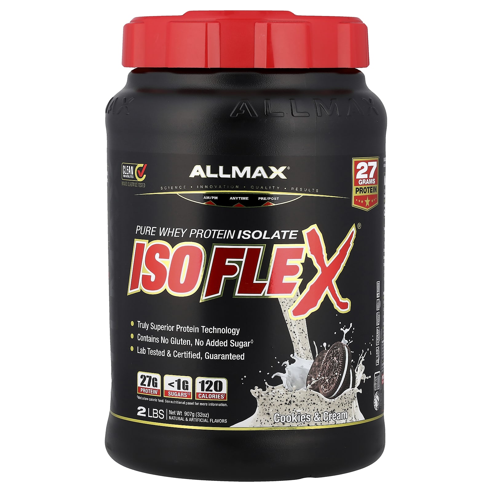 Сывороточный протеин ALLMAX ISOFLEX® Pure Isolate Cookies & Cream, 907 г