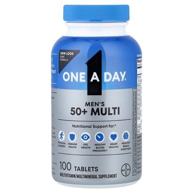 Мультивитамины One-A-Day Men's 50+ Complete /Multimineral Supplement, 100 таблеток