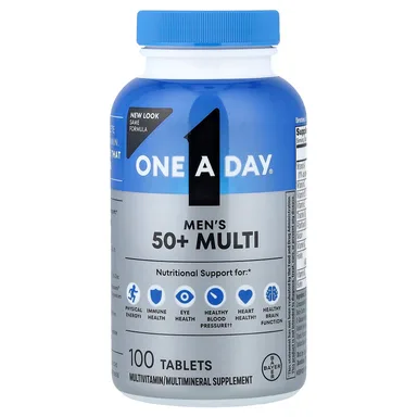 Фото товара: Мультивитамины One-A-Day Men's 50+ Complete /Multimineral Supplement, 100 таблеток