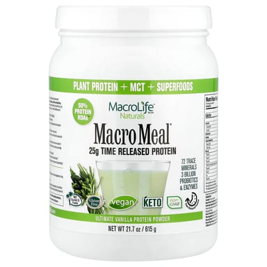 Протеиновый порошок Macrolife Naturals Macro Meal® Ultimate, вкус Vanilla, 615 г