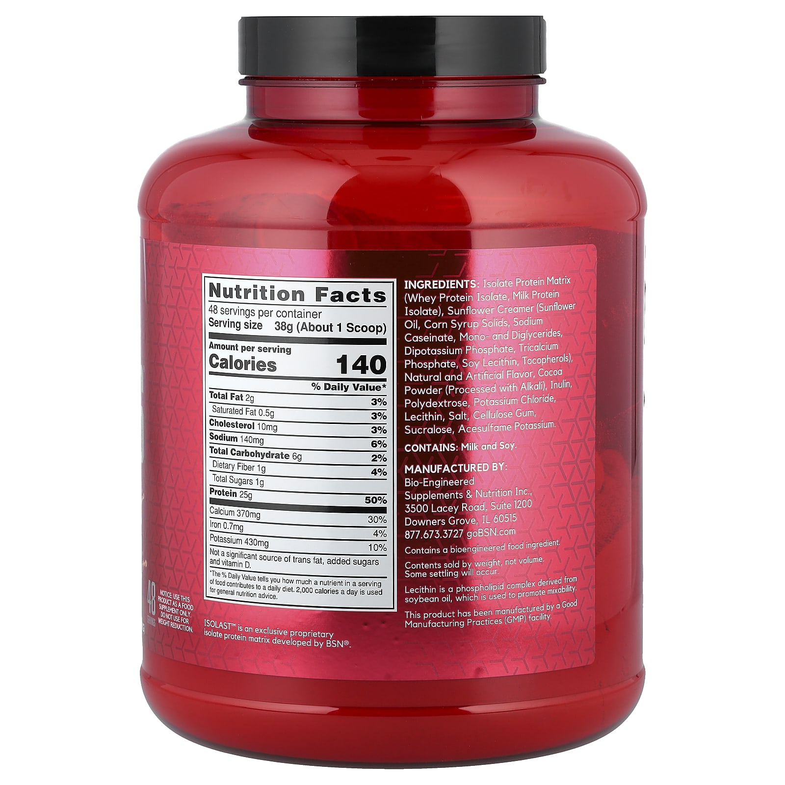 Протеиновый порошок BSN Syntha-6® Isolate Drink Mix, вкус Chocolate Peanut Butter, 1.82 кг, смесь для напитка — фото 2