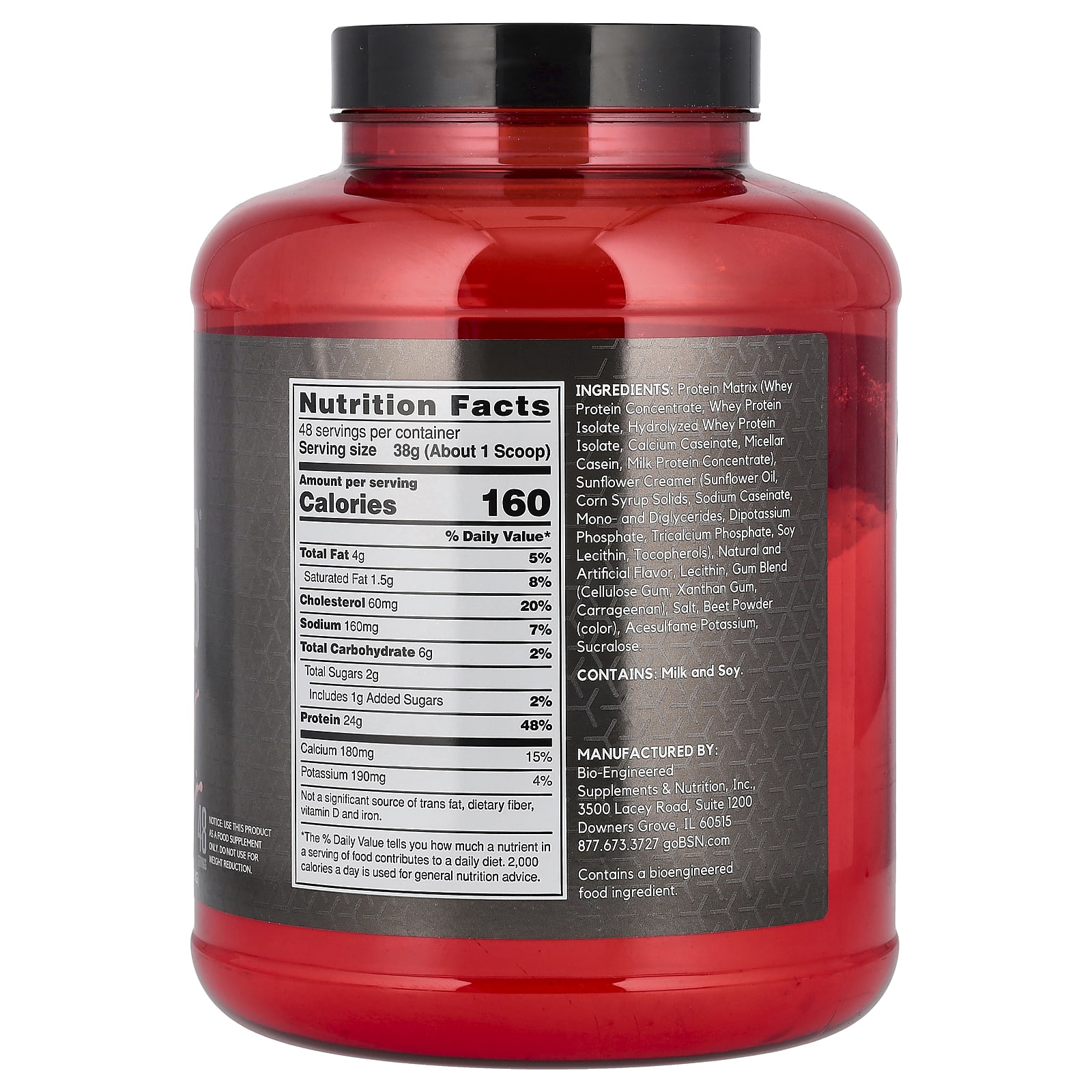 Протеиновый порошок BSN Syntha-6 Edge® Drink Mix, вкус Strawberry Milkshake, 1.82 кг, смесь для напитка — фото 2