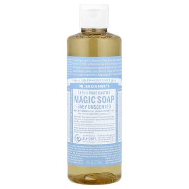 Мыло Dr. Bronner's, 8 fl oz (237 ml), без запаха