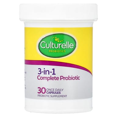 Пробиотик Culturelle 3-in-1 Complete Probiotic with Omega 3s 30 Once Daily Capsules, капсулы