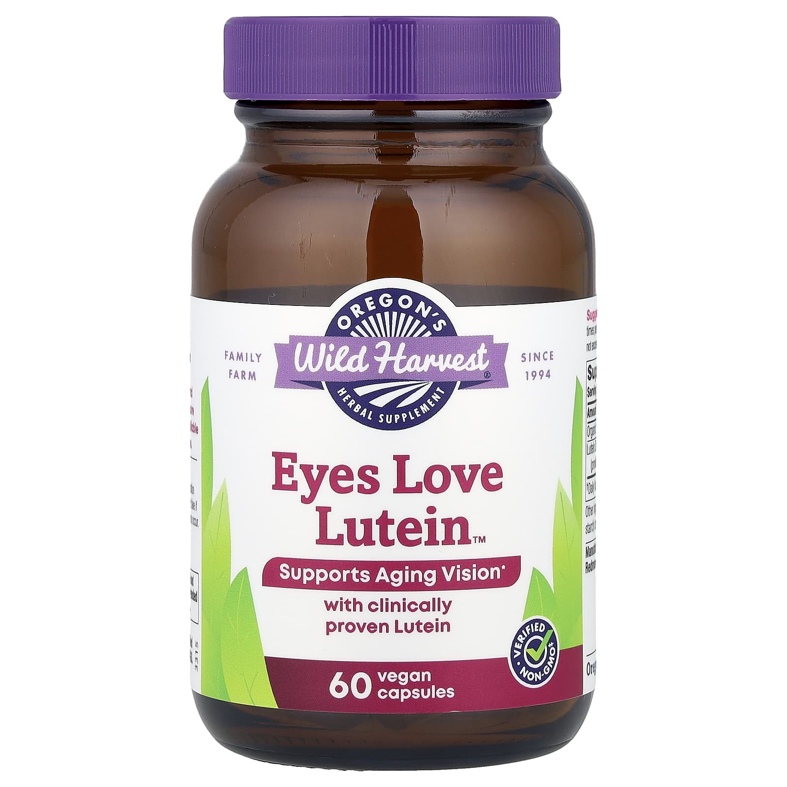 Лютеин Oregon's Wild Harvest Eyes Love™, 60 растительных капсул