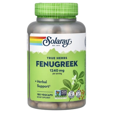 Пажитник Solaray True Herbs, 620 мг, 180 растительных капсул