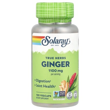 Имбирь Solaray True Herbs, 550 мг, 100 растительных капсул