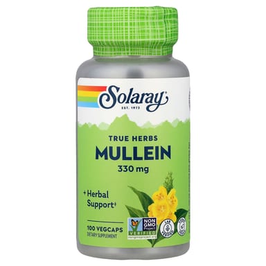 Лист коровяка Solaray True Herbs, 330 мг, 100 растительных капсул