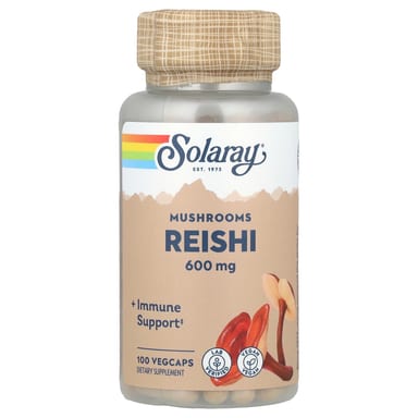 Грибной комплекс Solaray Reishi, 600 мг, 100 растительных капсул