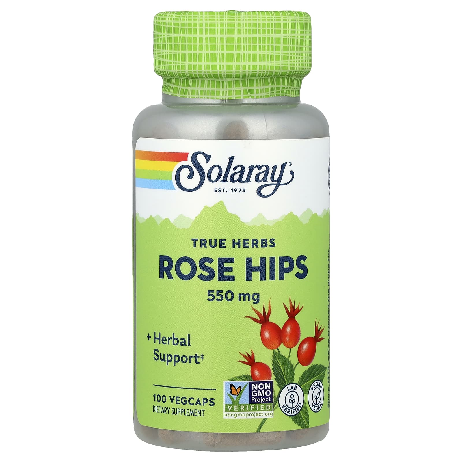 Шиповник True Herbs, 550 мг, 100 вегетарианских капсул