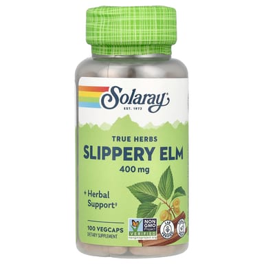 Скользкий вяз Solaray True Herbs, 400 мг, 100 растительных капсул