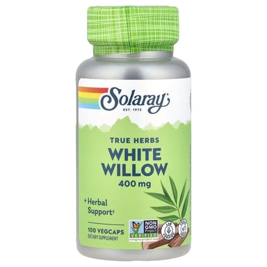 Экстракт коры белой ивы Solaray True Herbs, 400 мг, 100 растительных капсул
