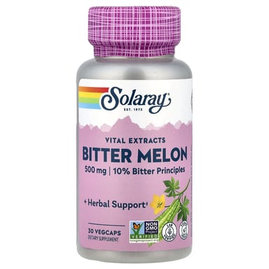 Горькая дыня Solaray Vital Extracts, 500 мг, 30 растительных капсул