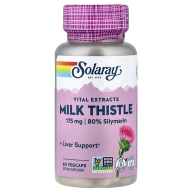 Расторопша Solaray Vital Extracts, 60 растительных капсул