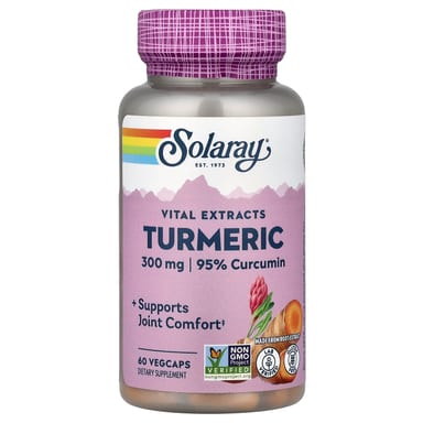 Куркума Solaray Vital Extracts, 300 мг, 60 растительных капсул