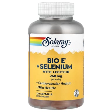 Лецитин Solaray Bio E® Selenium, 120 мягких капсул