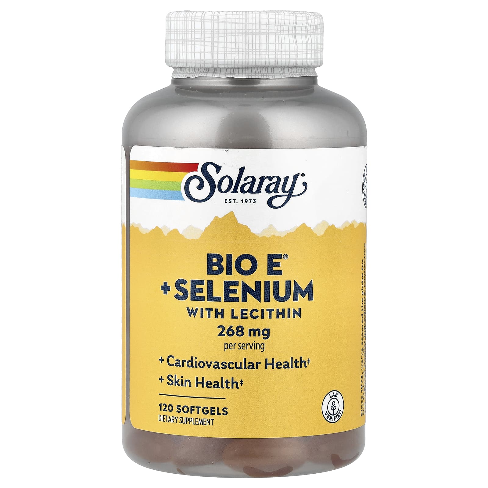 Лецитин Solaray Bio E® Selenium, 120 мягких капсул