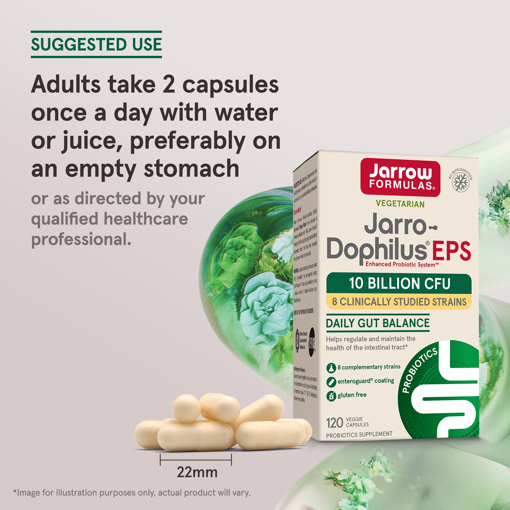 Пробиотик Jarrow Formulas Jarro-® EPS, 5 млрд КОЕ, 120 растительных капсул — фото 3