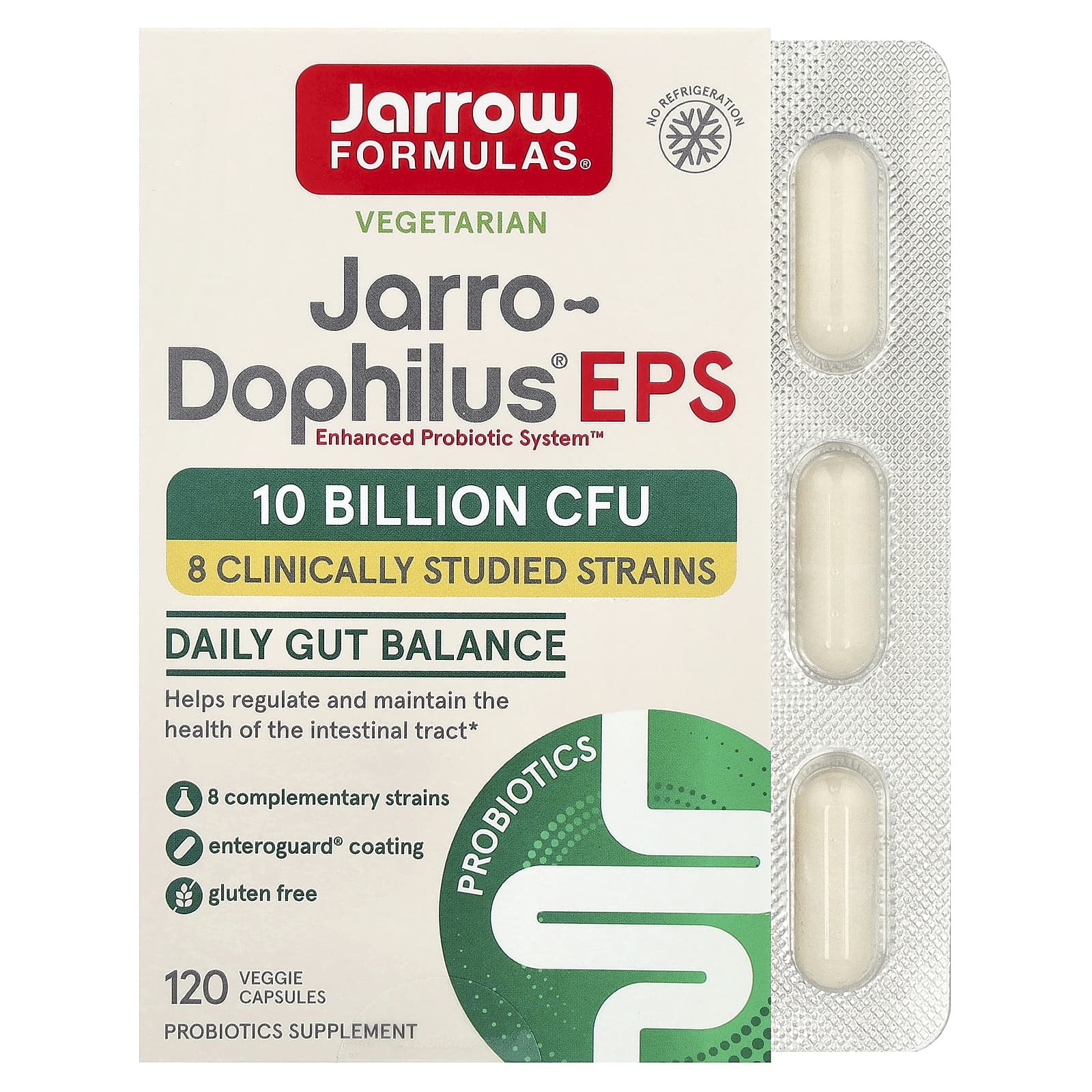 Пробиотик Jarrow Formulas Jarro-® EPS, 5 млрд КОЕ, 120 растительных капсул — фото 5