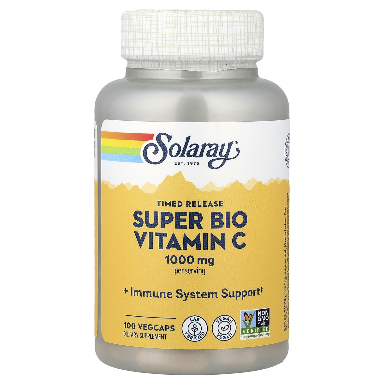 Витамин C Solaray Timed Release Super Bio, 100 растительных капсул