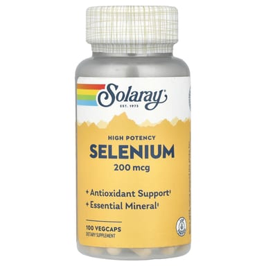 Селен Solaray High Potency, 200 мкг, 100 растительных капсул
