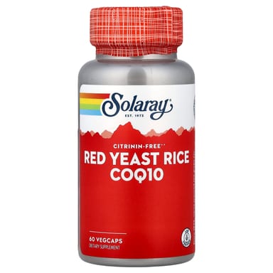 Коэнзим Q10 Solaray Red Yeast Rice, 60 растительных капсул