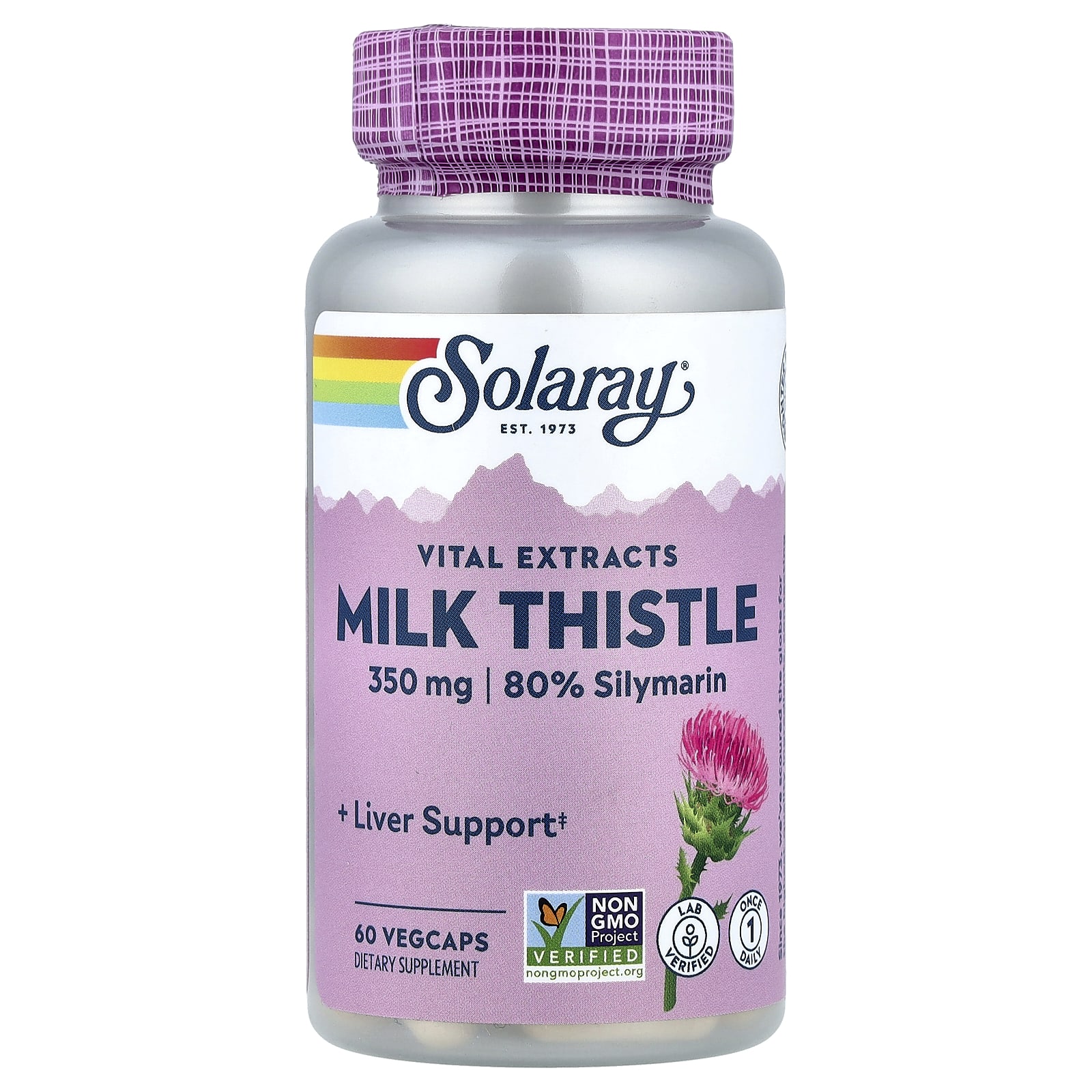 Расторопша Solaray Vital Extracts, 60 растительных капсул