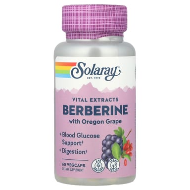Берберин Solaray, вкус Berberine with Oregon Grape, 60 растительных капсул