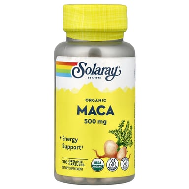 Мака Solaray Organic 100 Organic Capsules, 500 мг, капсулы