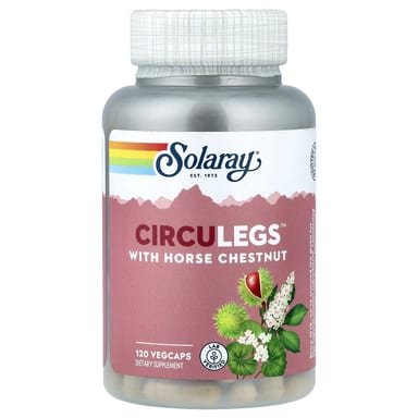 Конский каштан Solaray CircuLegs™, 120 растительных капсул