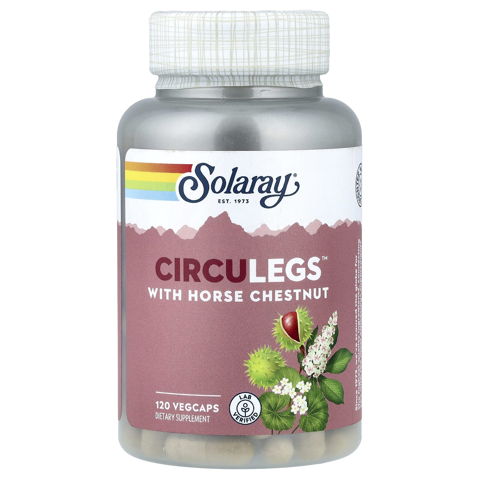 Конский каштан Solaray CircuLegs™, 120 растительных капсул