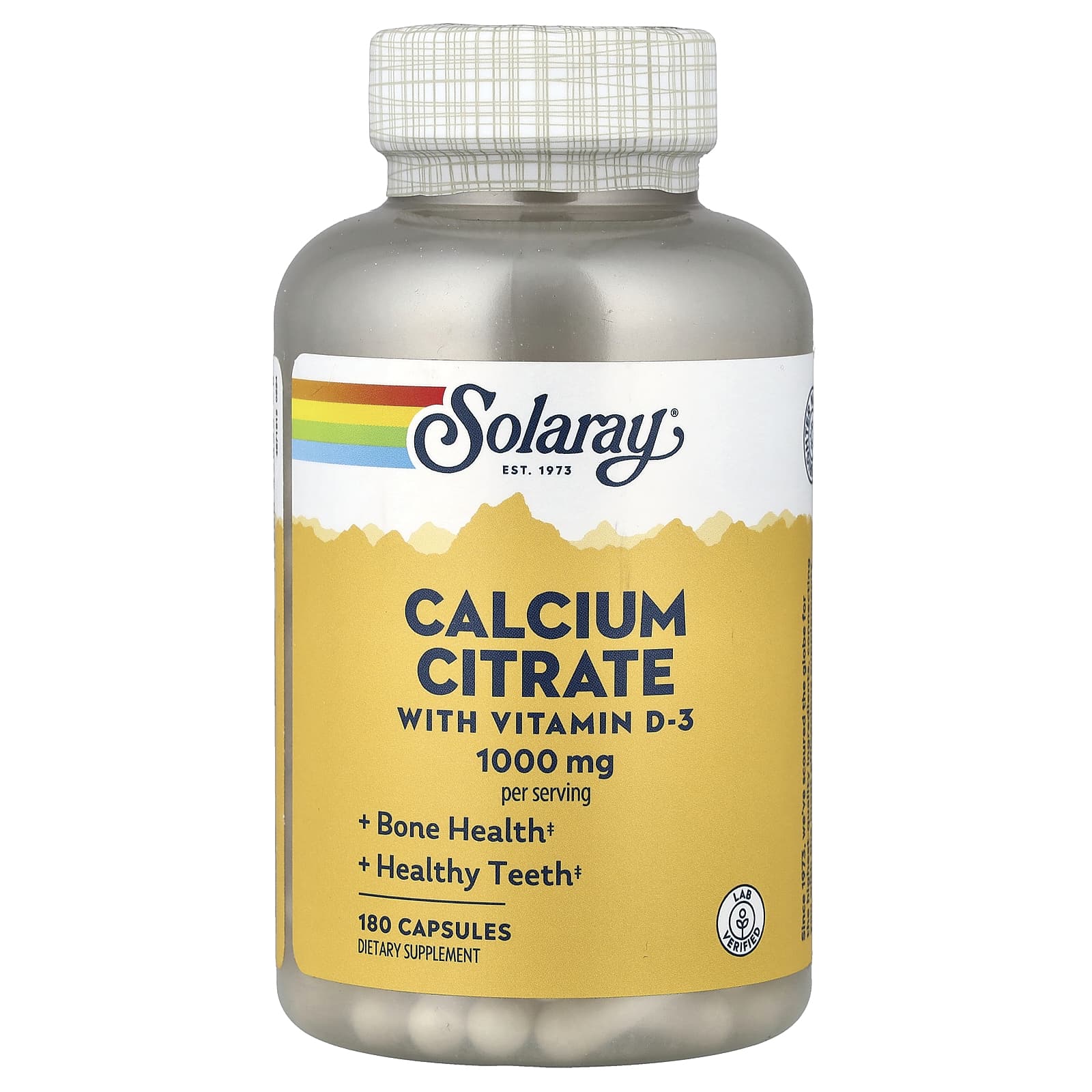 Цитрат кальция Solaray with Vitamin D-3, 180 капсул