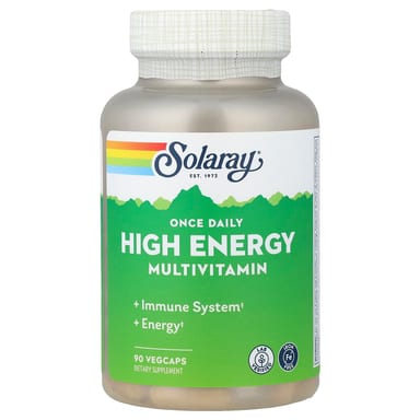 Мультивитамины Solaray Once Daily High Energy Iron Free, 90 растительных капсул