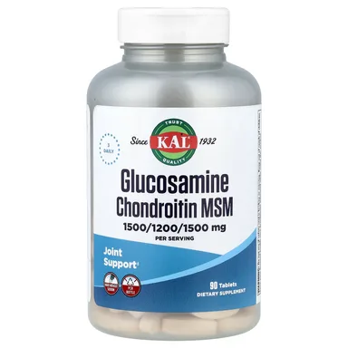 Фото товара: Хондроитин KAL Glucosamine MSM, 90 таблеток