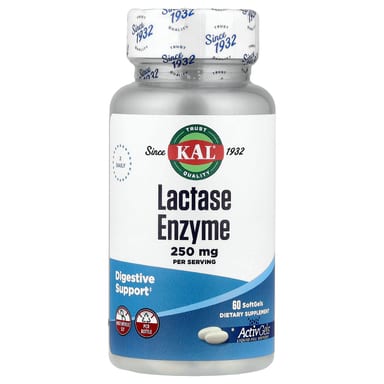 Фермент KAL Lactase, 125 мг, 60 мягких капсул