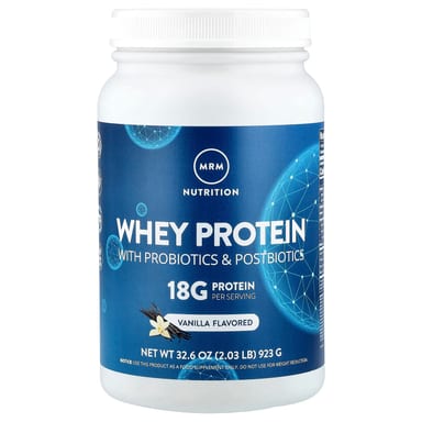 Сывороточный протеин MRM Nutrition with Probiotics & Postbiotics, вкус Vanilla, 923 г, 2.