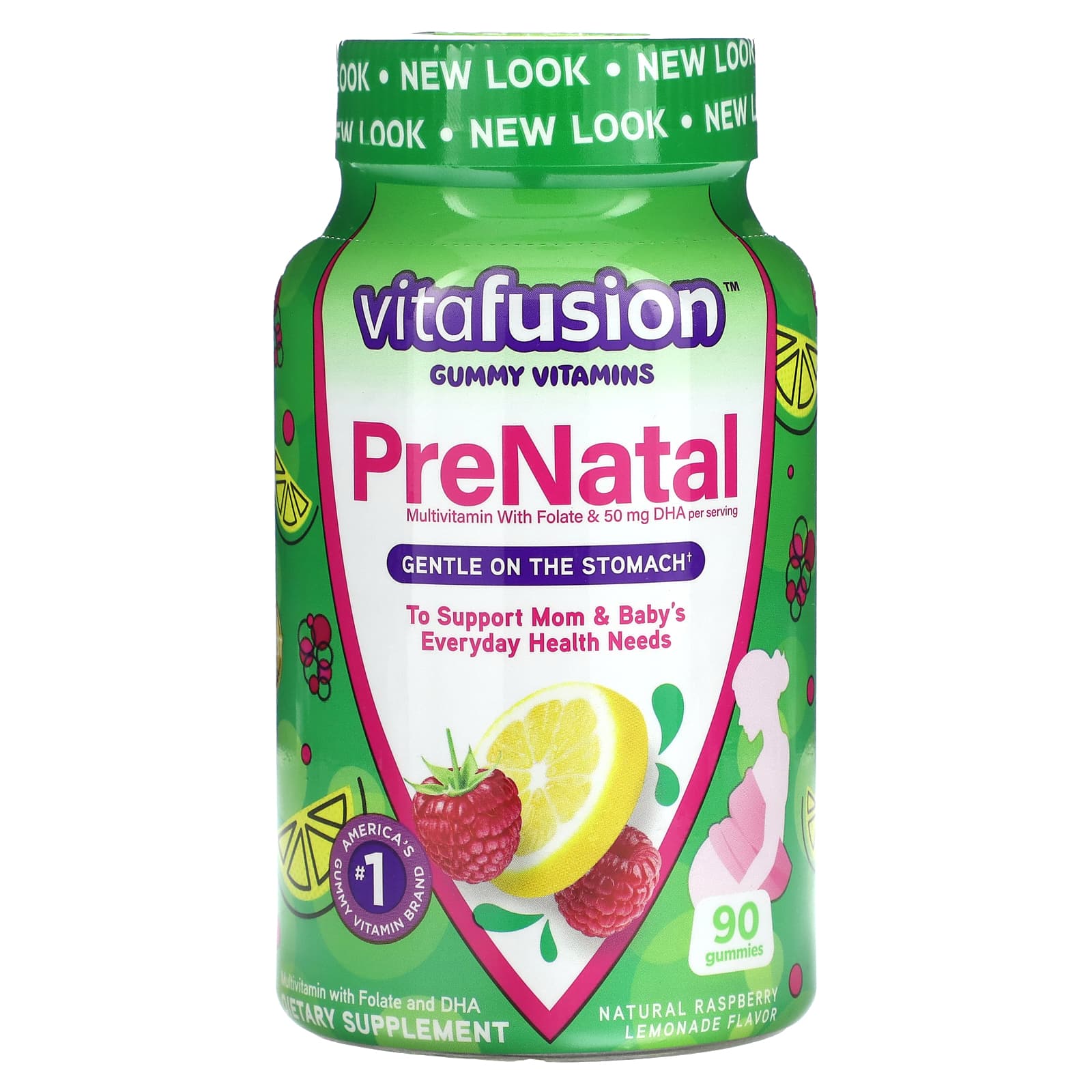 Витамины VitaFusion PreNatal Gummy Natural Raspberry Lemonade, 90 жевательных пастилок