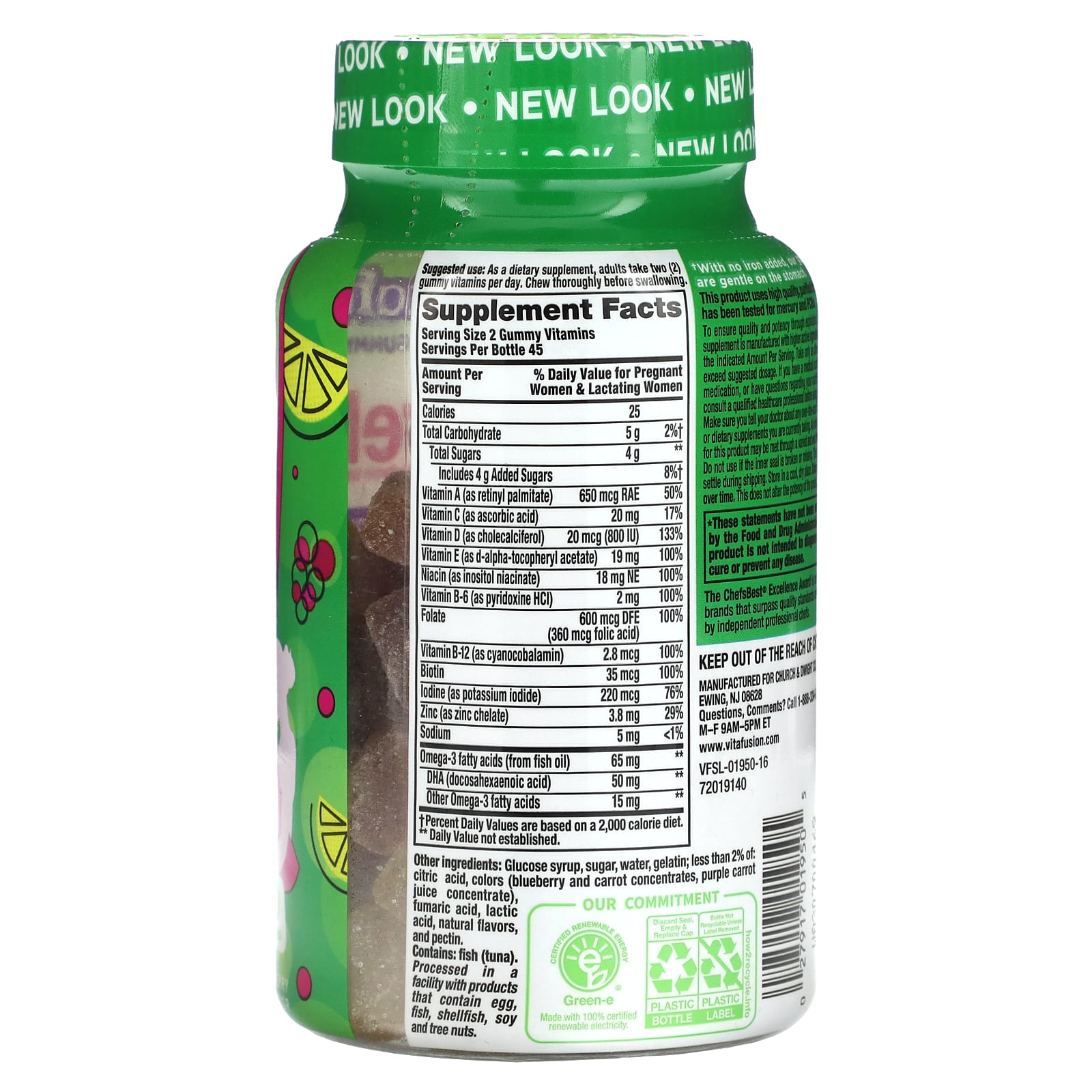Витамины VitaFusion PreNatal Gummy Natural Raspberry Lemonade, 90 жевательных пастилок — фото 2