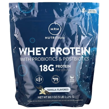 Сывороточный протеин MRM Nutrition with Probiotics & Postbiotics, вкус Vanilla, 2270 г