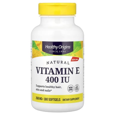 Натуральный витамин E Healthy Origins, 400 МЕ, 268 мг, 180 мягких капсул
