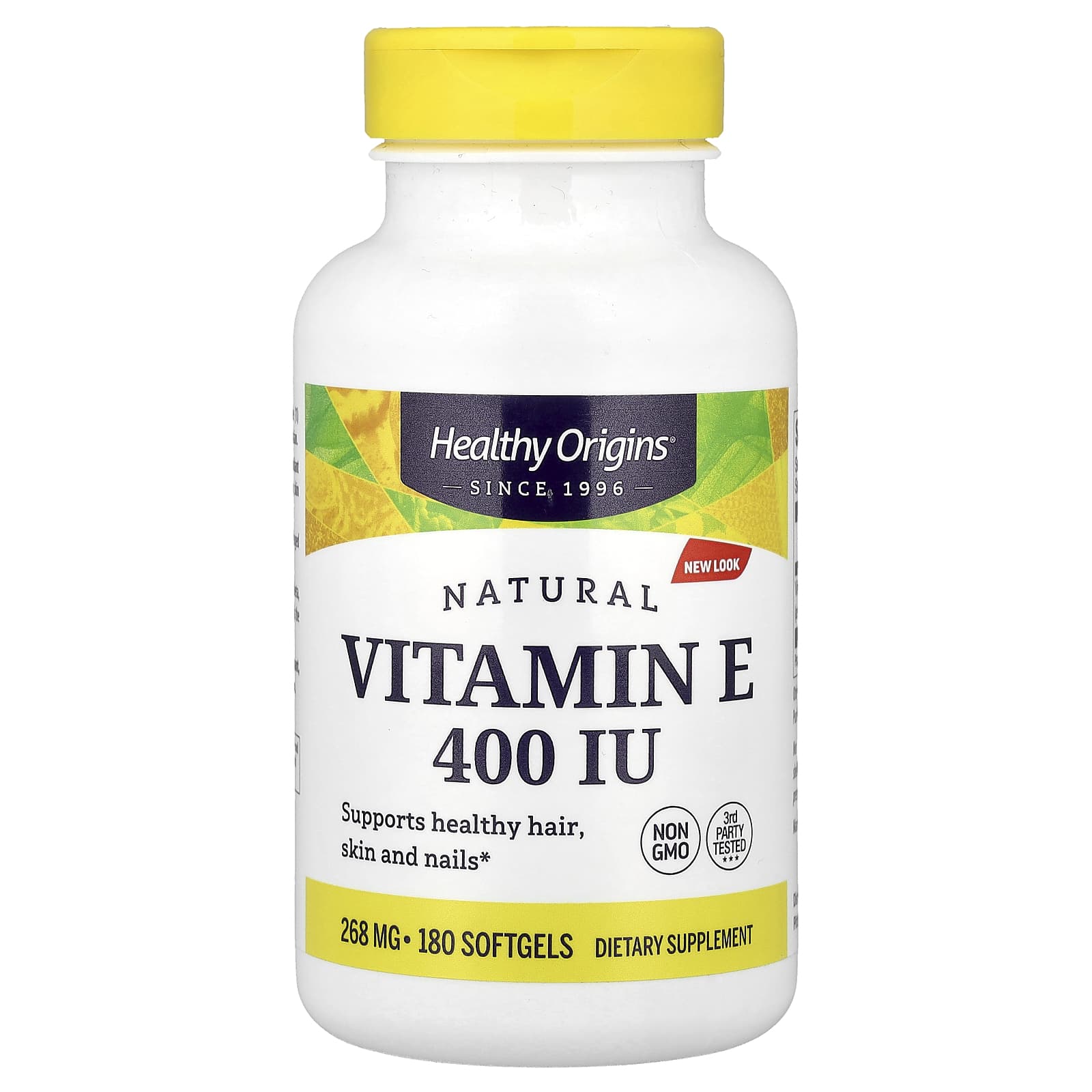 Натуральный витамин E Healthy Origins, 400 МЕ, 268 мг, 180 мягких капсул