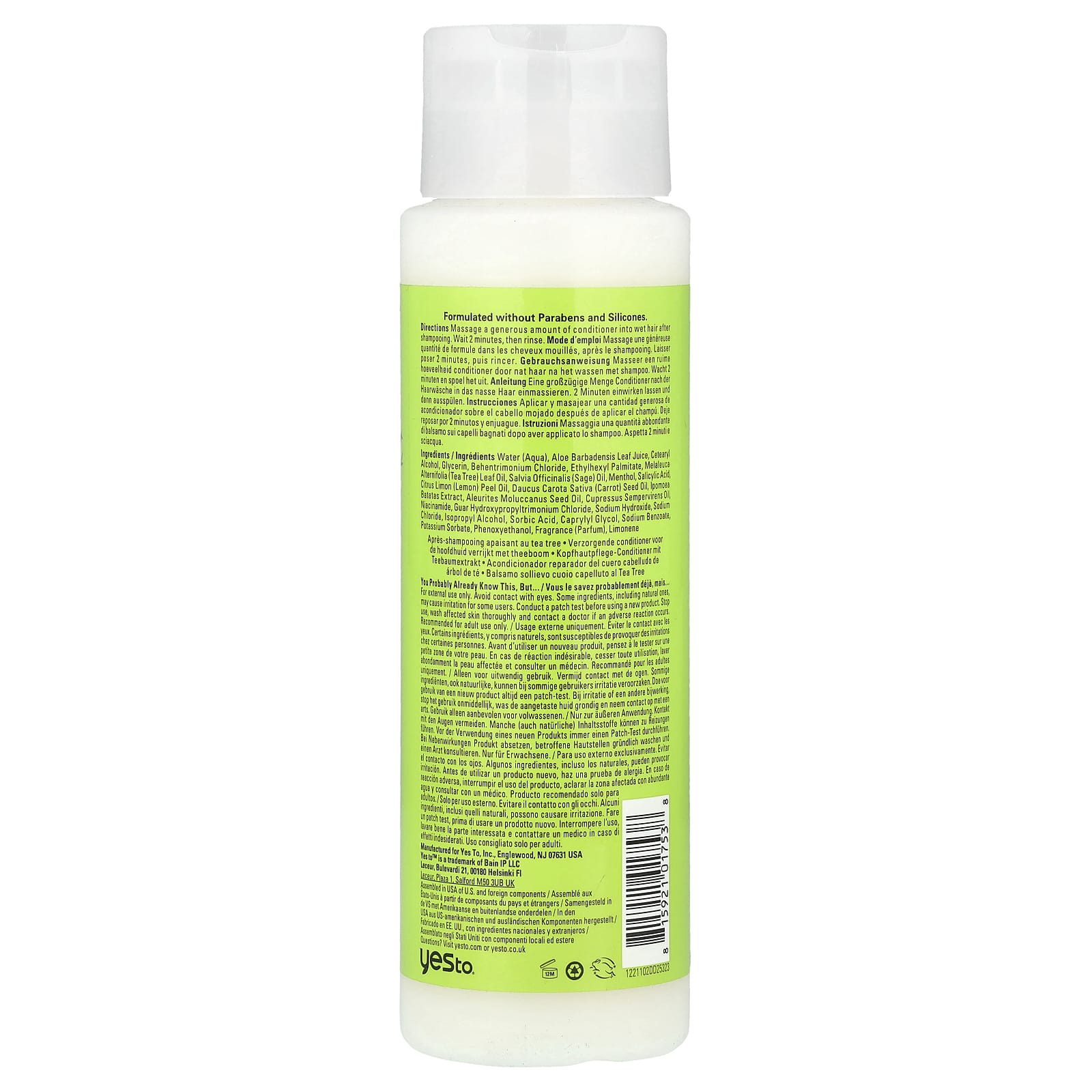 Кондиционер Yes To Scalp Relief Tea Tree, 360 мл — фото 2