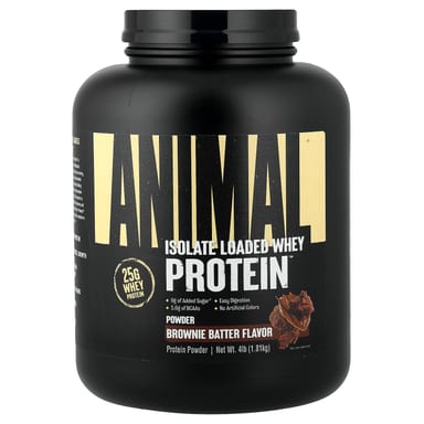 Протеиновый порошок Animal Isolate Loaded Whey Protein™ Powder Brownie Batter, 1.81 кг