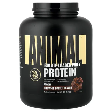 Фото товара: Протеиновый порошок Animal Isolate Loaded Whey Protein™ Powder Brownie Batter, 1.81 кг