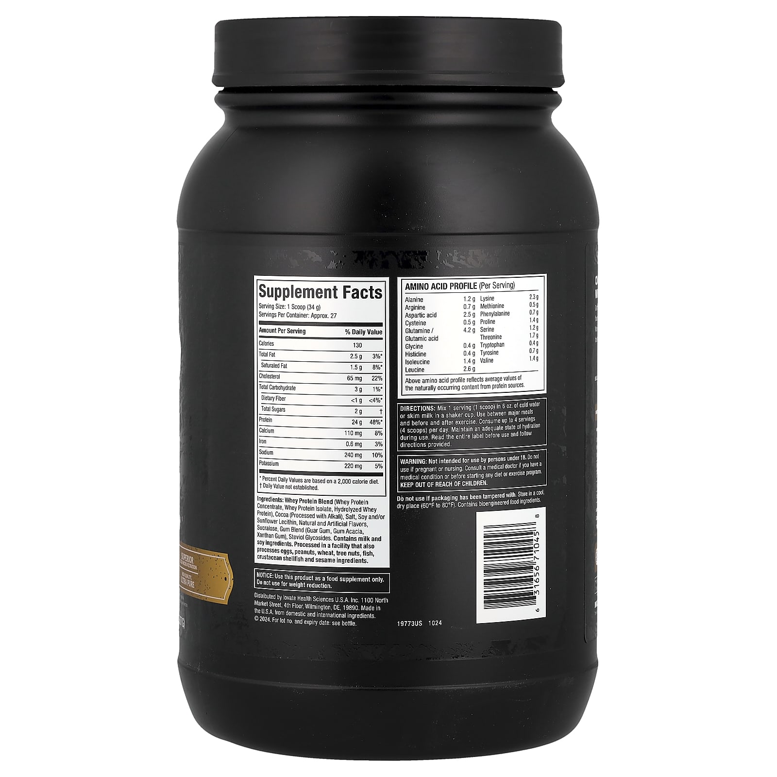 Сывороточный протеин MuscleTech Nitro-Tech™ Whey Gold Gourmet, вкус Double Rich Chocolate, 907 г — фото 2